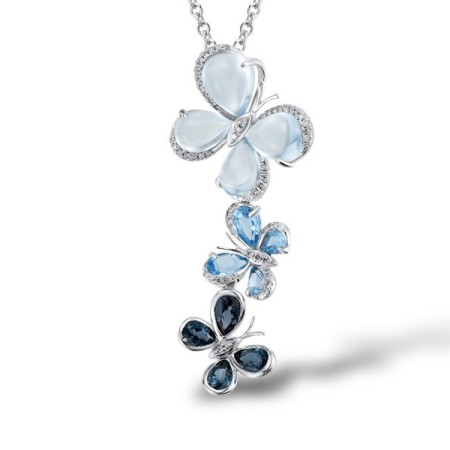 14KW Pendant Diamond,London Blue Topaz,Blue Topaz (Sky Blue),Blue Topaz (Swiss Blue) (P304199BKLT14KW)
