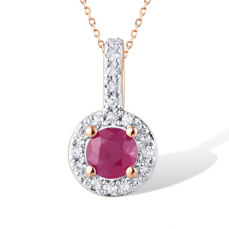 14KRW Pendant Diamond,Ruby without chain (P304204RUB14KRW)