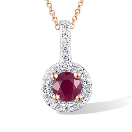 14KRW Pendant Diamond,Ruby (P304204RUY14KRW)