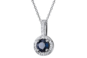 10KW Pendant Blue Sapphire,Diamond with out chain (P304204SAP10KW)