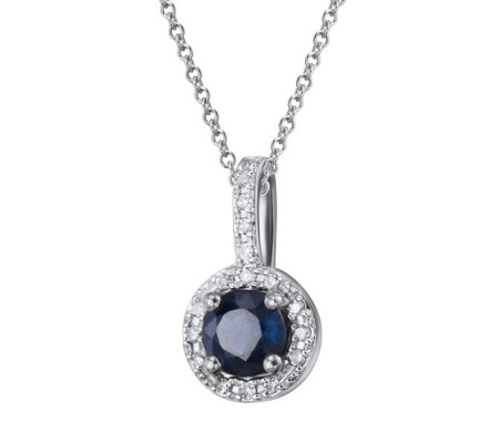 10KW Pendant Blue Sapphire,Diamond with out chain (P304204SAP10KW)