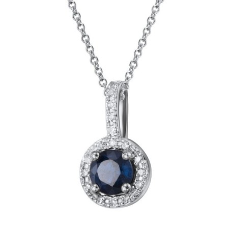 10KW Pendant Blue Sapphire,Diamond with out chain (P304204SAP10KW)