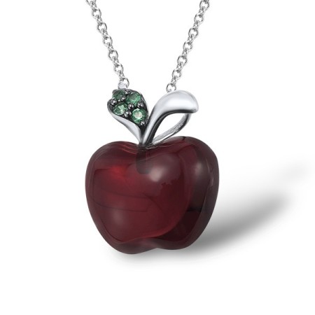 14KWB Pendant Dyed Red Agate,Emerald (P304240ERA14KWB)