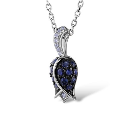 14KWB Pendant Blue Sapphire,Diamond (P304248SAP14KWB)