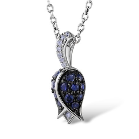 14KWB Pendant Blue Sapphire,Diamond (P304248SAP14KWB)