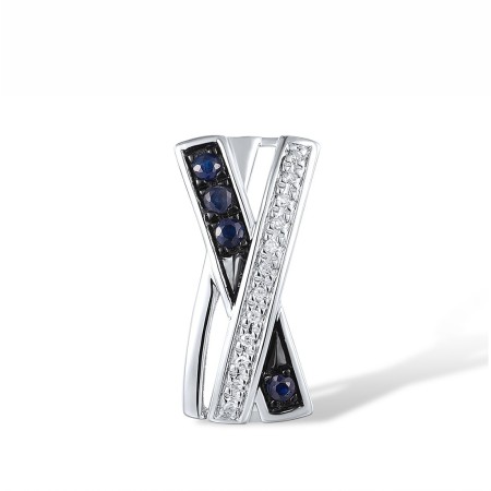 14KWB Pendant Blue Sapphire,Diamond (P304249SAP14KWB)