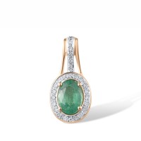 14KRW Pendant Diamond,Emerald (P304254EMR14KRW)