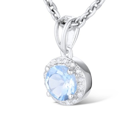 14KW Pendant Blue Topaz (Sky Blue),Diamond (P304255BKT14KW)