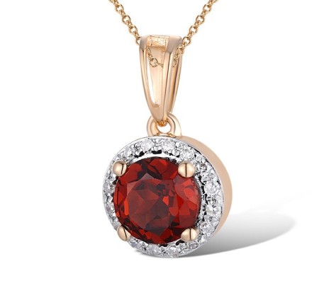 14KRW Pendant Diamond,Garnet (P304255GAN14KRW)