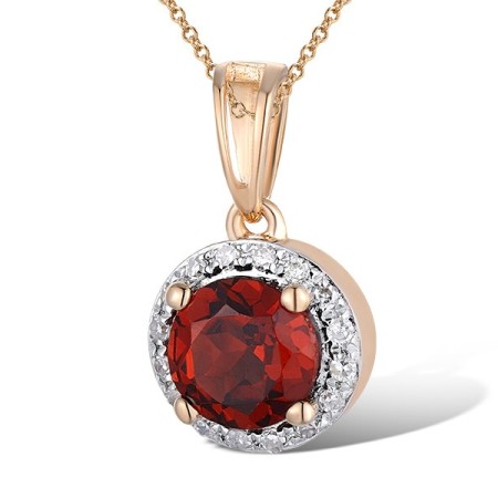 14KRW Pendant Diamond,Garnet (P304255GAN14KRW)