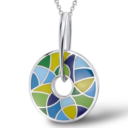 Sterling Silver Pendant Enamel (P304259ENA1SL925)