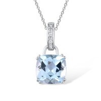 14KW Pendant Blue Topaz (Sky Blue),Diamond (P304362ABKT14KW)