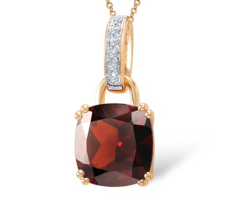 14KRW Pendant Garnet,Diamond (P304362GAN14KRW)