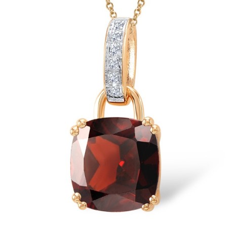 14KRW Pendant Garnet,Diamond (P304362GAN14KRW)
