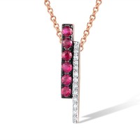 14KRWB Pendant Diamond,Ruby without chain (P304371RUY14KRWB)
