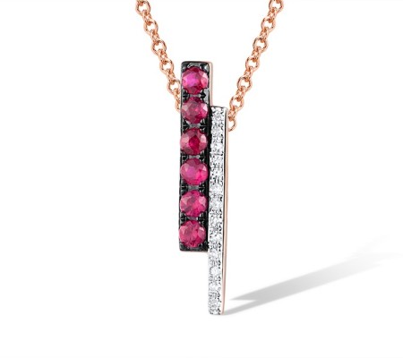 14KRWB Pendant Diamond,Ruby without chain (P304371RUY14KRWB)