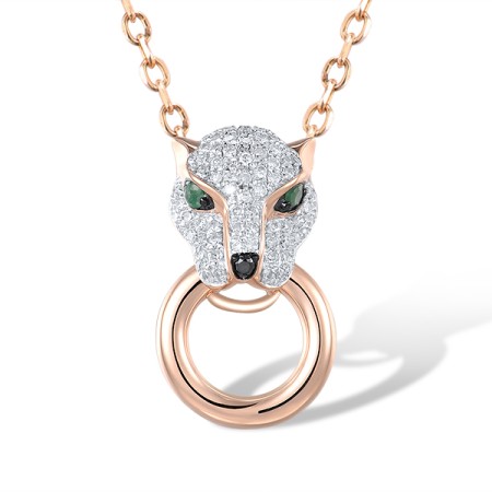 14KRWB Pendant Black Diamond,Diamond,Emerald (P304390BDE14KRWB)