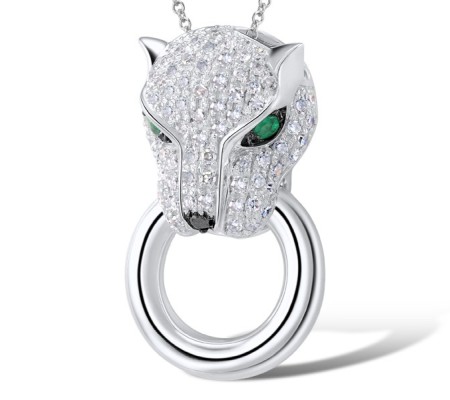14KWB Pendant Emerald,Black Diamond,Diamond (P304390BDE14KWB)