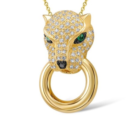 18KYB Pendant Black Diamond,Diamond,Emerald (P304390BDE18KYB)