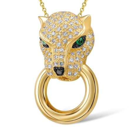 18KYB Pendant Black Diamond,Diamond,Emerald (P304390BDE18KYB)