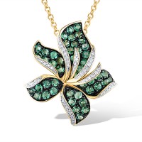 14KYWB Pendant Diamond,Emerald (P304391EMR14KYWB)