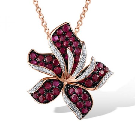 14KRWB Pendant Ruby,Diamond (P304391RUY14KRWB)