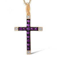 14KRWB Pendant Amethyst,Diamond (P304400AME14KRWB)