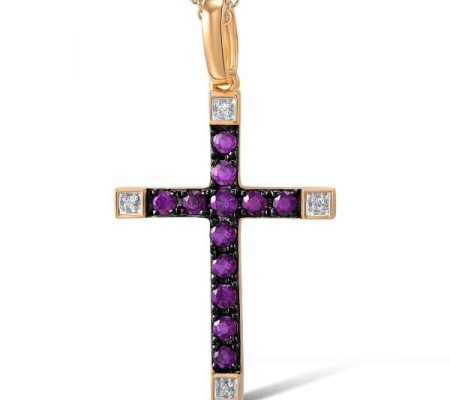 14KRWB Pendant Amethyst,Diamond (P304400AME14KRWB)