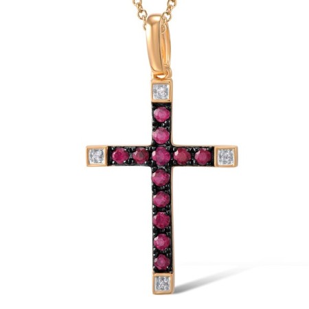 14KRWB Pendant Diamond,Ruby (P304400RUY14KRWB)