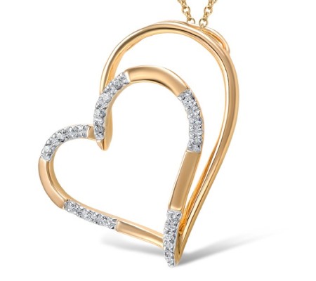 14KRW Pendant Diamond without chain (P304402DIA14KRW)