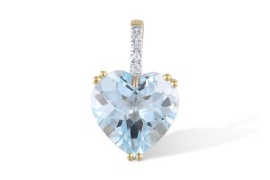 10KYW Pendant Blue Topaz (Sky Blue),Diamond without chain (P304411BKT10KYW)