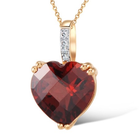 14KRW Pendant Diamond,Garnet (P304411GAN14KRW)