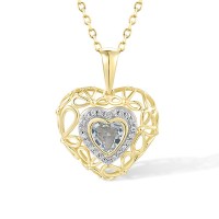 14KYW Pendant Blue Topaz (Sky Blue),Diamond (P304412BKT14KYW)