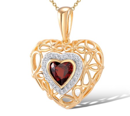 14KRW Pendant Diamond,Garnet (P304412GAN14KRW)