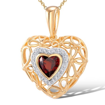 14KRW Pendant Diamond,Garnet (P304412GAN14KRW)