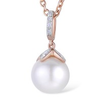14KRW Pendant Diamond,Fresh Water White Pearl (P304421FWP14KRW)