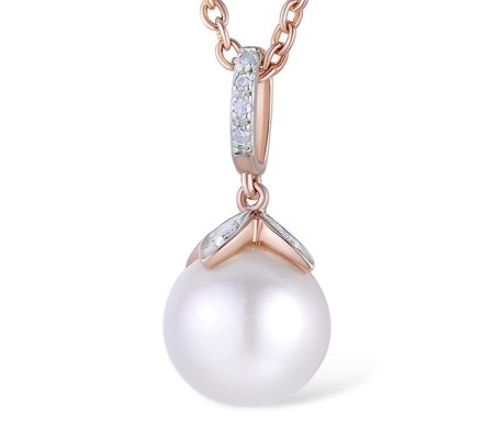 14KRW Pendant Diamond,Fresh Water White Pearl (P304421FWP14KRW)