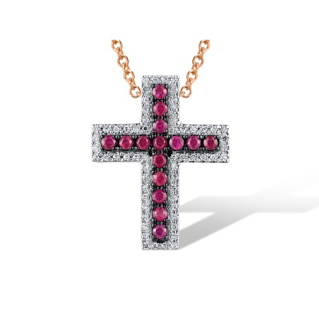 14KRWB Pendant Diamond,Ruby (P304434RUY14KRWB)