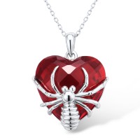 Sterling Silver Pendant Red Glass (P304469REGSL925)