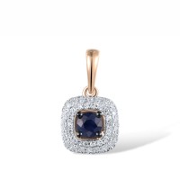 14KRWB Pendant Blue Sapphire,Diamond (P304529SAP14KRWB)