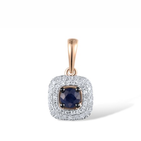 14KRWB Pendant Blue Sapphire,Diamond (P304529SAP14KRWB)