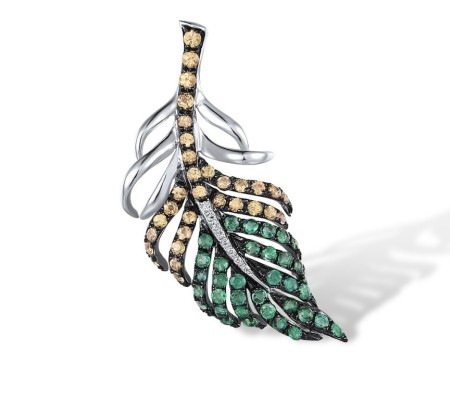 14KWB Pendant Diamond,Emerald,Yellow Sapphire (P304553ERY14KWB)