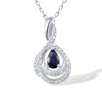 14KW Pendant Blue Sapphire,Diamond (P304573SAP14KW)