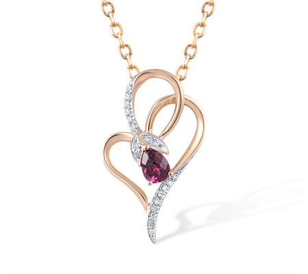 14KRW Ruby Pendant (P304628RUY14KRW)