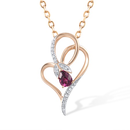 14KRW Ruby Pendant (P304628RUY14KRW)