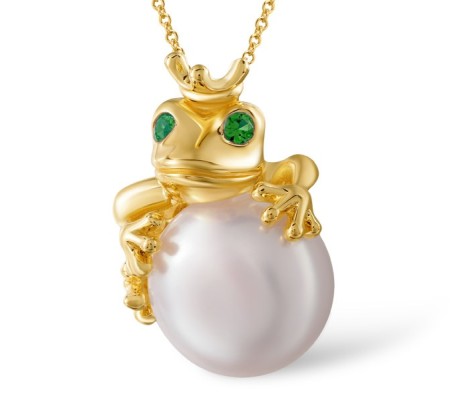 14KY Pendant Emerald,Fresh Water White Pearl (P304978EFP14KY)