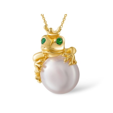 14KY Pendant Emerald,Fresh Water White Pearl (P304978EFP14KY)