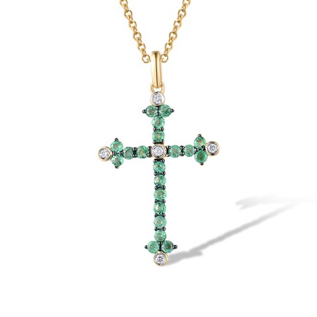 14KYWB Pendant Diamond,Emerald (P305092EMR14KYWB)