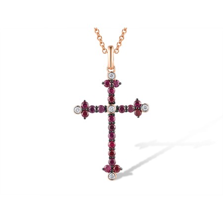 14KRWB Pendant Diamond,Ruby (P305092RUY14KRWB)