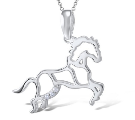 Sterling Silver Pendant White Cubic Zirconia (P305717WCZSL925)